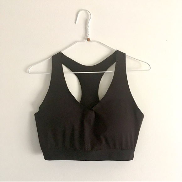 All In Motion Women's Medium Support Bonded Racerback Sports Bra Black Large - Picture 3 of 11